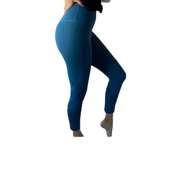 Iris & ink High waisted cropped legging in tapestry blue size M - Picture 4 of 4